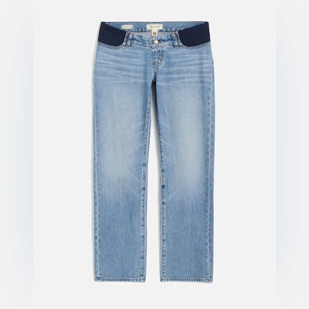 NWOT Madewell The Maternity Dean Easy Straight Jean: Airy Denim Edition - 25
